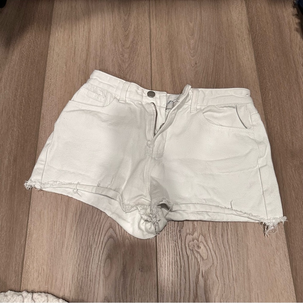 Princess Polly White Denim Shorts